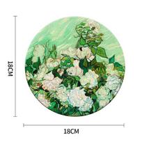 1pcs/3pcs/5pcs Van Gogh Diatom Mud Absorbent Pad Coaster Anti-scalding Non-slip Heat Insulation Pad Water Coaster 1pcs