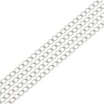 5 metrų ilgio atviros jungties žiedas prailgintas pailginamas karoliai grandinės uodegos ilgintuvas papuošalų gamybos reikmenims 2.5mm metalo sidabro spalvos