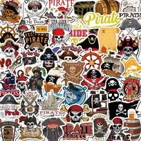 10/50 vnt. Piratų lipdukai piratų vėliavos grafiti lipdukai „pasidaryk pats“ bagažui, nešiojamam kompiuteriui, riedlentei, dviračiui 10pcs