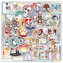 10/60 vnt Veterinarijos lipdukai Vet Tech Pet Doctor grafiti lipdukai, skirti pasidaryk pats bagažo nešiojamajam riedlentės motociklo dviračio lipdukas 10pcs