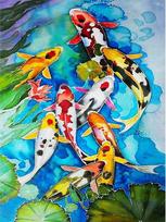 Deimantinė tapyba Menas Koi Carp Pilnas rinkinys Deimantinis mozaikos gyvūnas kryžius Siuvinėjimas Rankdarbiai Paveikslai Namų dekoras Full Round 20x30CM
