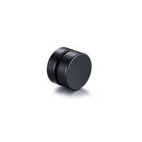 Madingas ausies klipsas Magnetinis auskaras be pradurto Unisex Apvalus auskaras Papuošalas 1vnt vakarėliui Punk 6mm juoda