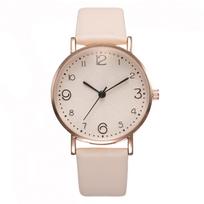Rankinis laikrodis Išskirtinė moteriška suknelė smėlio spalvos paprastos užrakto analoginiai laikrodžiai Relogio Feminino Montre Femme balta