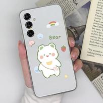 Dėklas, skirtas Samsung Galaxy S6 S7 edge+ S23 S22+ Ultra J3 4 5 6 mielas smūgiams atsparus permatomas silikoninis telefono dangtelio animacinis piešinys, skirtas Samsung Coque buferiui Samsung Note9