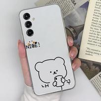 Dėklas, skirtas Samsung Galaxy S6 S7 edge+ S23 S22+ Ultra J3 4 5 6 mielas smūgiams atsparus permatomas silikoninis telefono dangtelio animacinis piešinys, skirtas Samsung Coque buferiui Samsung S20