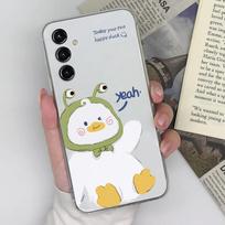 Dėklas, skirtas Samsung Galaxy S6 S7 edge+ S23 S22+ Ultra J3 4 5 6 mielas smūgiams atsparus permatomas silikoninis telefono dangtelio animacinis piešinys, skirtas Samsung Coque buferiui Samsung S21 Ultra