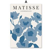 Mėlynas Matisse Yayoi Kusama Bauhaus Picasso sienų meno drobės tapyba Šiaurės šalių plakatai ir spaudiniai Sienų nuotraukos svetainės dekoravimui A4 21X30cm No Framed
