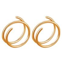 Dvigubas nosies žiedas, skirtas nosies auskarams, nosies žiedas moterims, spiralinis 2pcs auksas