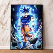 Drobės plakatas Super Blue Goku Living Room Wall Art Decor Cuadros Geriausias 21cm×30cm NoFrame
