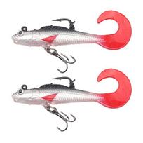 8,5 cm/7,8 g žūklės masalas Ryškios spalvos kabliukas Minkštas silikoninis žūklės masalas, skirtas žūklei 2pcs