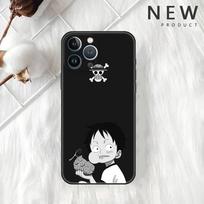 Dėklas skirtas Apple iPhone 11 13 14 12 Pro 7 Plus XR X XS Max 6 6S 13Pro Max juodas silikoninis telefonas Funda One-Piece Boy Anime iPhone 14