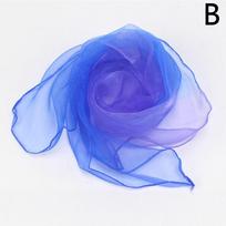 1vnt bandana gradiento spalvos šilko skarelė šifoninė 60x60 cm kvadratinė skarelė elegantiška kaklo skara B