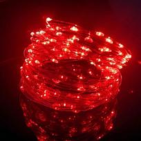 Kalėdų šviesa 10M 20M varinė sidabrinė viela USB LED styginiai šviestuvai vandeniui atsparus šventinis apšvietimas, skirtas pasakų Kalėdų vestuvių vakarėlio dekoravimui 1M raudona