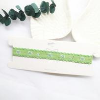 Sen serija minkšta sesuo papuošalai mergaitė žalia kaklo juosta persikų širdis lankas kaklo grandinėlė Choker apykaklės raktikaulis grandinės karoliai