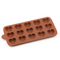 Širdies šokolado formelės 15 ertmės deimantinės meilės formos silikoninės vestuvinių saldainių kepimo formos Keksiukų dekoracijos tortų formelės 3D brown