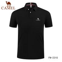 Camel Pavasarį ir vasarą aukštos kokybės skalbtos medvilnės nauji siuvinėti polo marškinėliai, pora polo marškinėliai M juoda