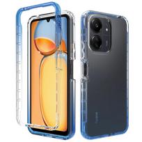 Hibridinis skaidrus gradiento dėklas, skirtas Xiaomi Redmi 13C 13 C C65 4G dėklai 13r 5G smūgiams atsparus minkštas galinis dangtelis Telefonas Poco C 65 be ekrano plėvelės Redmi 13C 4G 5G mėlyna