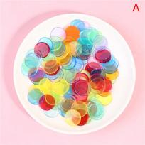 100Pcs Transparent Color Counters Counting Bingo Chips Plastic Supplies Counters