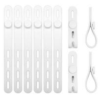 10Pcs Silicone Cable Ties Organizer Management Cord Reusable Organizer with High Elasticity Adjustable Anti-Lost balta