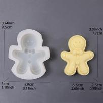 Gingerbread Man Silicone Mold New Gingerbread Candle Making Supplies Mould Festival Gifts Christmas Decoraions