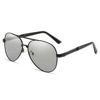 Metalinis rėmas Vyriški fotochrominiai poliarizuoti akiniai nuo saulės Madingo dizaino Aviatoriaus akiniai vyrams UV400 Anti-glare Vairuotojo akiniai nuo saulės juoda
