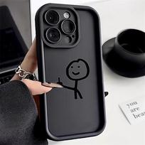 N78 Animaciniai Degtukiniai Žmogeliukai Minkšti Angel Eyes Telefono Dėklai Samsung A54 A34 A13 A14 S23 S24 Ultra S20 FE Xiaomi Redmi Note 13 12C Smūgiams Atsparus Dėklas Samsung A03