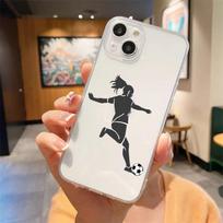 Futbolininkas Futbolo Menas Skaidrus Telefono Dėklas iPhone 14 13 11 12 Pro Max X XR XS 7 8 Plus SE Minkštas Silikoninis Dangtelis Coque Funda iPhone XS Max white