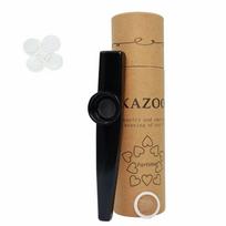 Metaliniai Kazoo burnos fleita Kazoo žaislai vaikams Muzikos instrumentas Vaiko dovana juoda