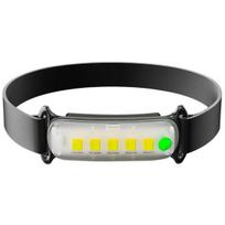 1 vnt. lauko galvos lempa Ekologiškas, atsparus vandeniui, galingas kempingo žibintuvėlis, naktinis bėgimas dviračių galvos žibintas Mini LED žibintuvėlis lauko nuotykiams juoda