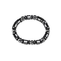1vnt mados unisex juodo akmens magnetinės terapijos sveikatos priežiūros apyrankės unisex apvalios hematito apyrankės Style A