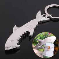 1X metalinis Big Shark alaus butelių atidarytuvas Raktų pakabukas Raktų pakabukas Kūrybinė dovana gray