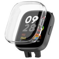 Viso ekrano apsauga, skirta Redmi Watch 3 galvanizuoto TPU apsauginio dėklo korpuso dangtelio buferiui For Redmi Watch 3 skaidri