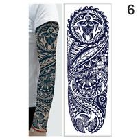 Laikinas visos rankos tatuiruotės lipdukas, atsparus vandeniui didelės kojos netikros tatuiruotės kūno men gray