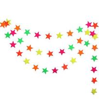 Glow Neon Garland Party Decor Blacklight Fluorescent Pentagram