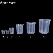 6 vnt./kompl. 20/30/50/250/500/1000ML Plastikinis matavimo puodelis ąsotis su snapeliu paviršiaus virtuvės įrankių reikmenys 6pcs a set