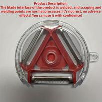 3-in-1 Compact Potato Peeler, Slicer & Shredder for RV & Camping - Dual Blades, Multi-Function Kitchen Gadget raudona