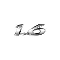 3D Automobilio Stilius ABS Plastikas 1.6 Emblema Universali Automobilio Variklio Dangtis Sparnas Bagažinė Galinė Dangčio Pavadinimo Plokštelė Lipdukas gray
