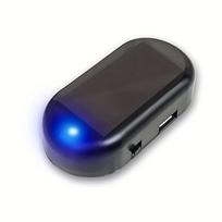 Universali saulės energija varoma automobilio apsaugos lemputė – išmanioji apsaugos nuo vagystės sistema su dvigubu USB / saulės įkrovimu mėlyna