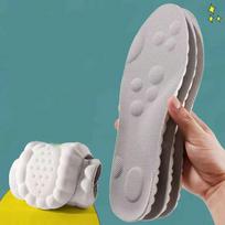 4D Cloud Technology sportiniai vidpadžiai batams PU padas minkštas, kvėpuojantis smūgius sugeriantis pagalvėlė bėgimo ortopediniai priežiūros vidpadžiai 35-36 pilka