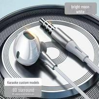 Naujo stiliaus metalinės ausinės su giliais bosais, į ausį įstatomos, Type-C jungtimi, su mikrofonu ir magnetiniu pritraukimu 3.5mm
