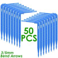50 vnt. 1/8'' Žali lašintuvai 3/5 mm Lenkiami rodyklių emiteriai Sodo vazonų drėkinimas Laistymas Mikro lašelinio drėkinimo sistemos jungtys 50PCS mėlyna