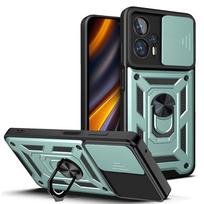 Smūgiams atsparus šarvų dėklas, skirtas Xiaomi Poco F3 F4 GT F5 fotoaparato objektyvo apsaugos fondas, skirtas Xiaomi Mi Poco X5 X4 X3 Pro NFC GT M3 M4 Pro For Poco F5(5G) sidabras