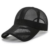 Vasarinė tinklinė beisbolo kepurė Unisex Hat Greitai Dry Golf Hat Reguliuojama kepurė juoda