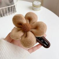 Rudeninis naujas ančių snapas didelių gėlių plaukų segtukas moterims Mergaičių mados plaukų rankenos Elegantiškos kuodelės segtukas Moteriškų plaukų aksesuarai Galvos apdangalai šviesiai ruda spalva