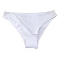 TERMEZY Women's Panties Cotton Underwear Solid Color Briefs Low-Waist Soft Panty Women Underpants Female Lingerie M balta