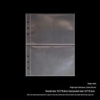 A5 formato neslystantis vizitinių kortelių dėklas su 4 tinklelio formos permatomomis vidinėmis kišenėmis, skirtas 3 colių „Polaroid“ nuotraukoms laikyti.