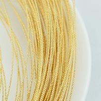 18K auksu dengta spalvą išlaikanti vytos varinės vielos ritė „pasidaryk pats“ apyrankėms ir auskarams Gold 0.6mm Twist Wire 50cm