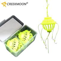 2Pcs/set Carp Fishing Explosion Bait Feeder Cage String Hooks Line Group High Carbon Steel Fishhook Holder Accessories with Box Hook Size 12
