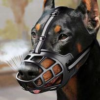 Reguliuojamas šuns antsnukis Anti-Biting Šuns burnos uždangalas Su atspindinčia juostele Gali gerti vandenį Kvėpuojantis Plastikinis for about 2.5KG Dog gray