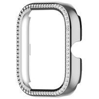Blizgus PC dėklas Xiaomi Redmi Watch 5 5eSIM, deimantinis buferio apsauginis rėmelio korpusas, skirtas Redmi Watch 4 priedui(Be ekrano) sidabras